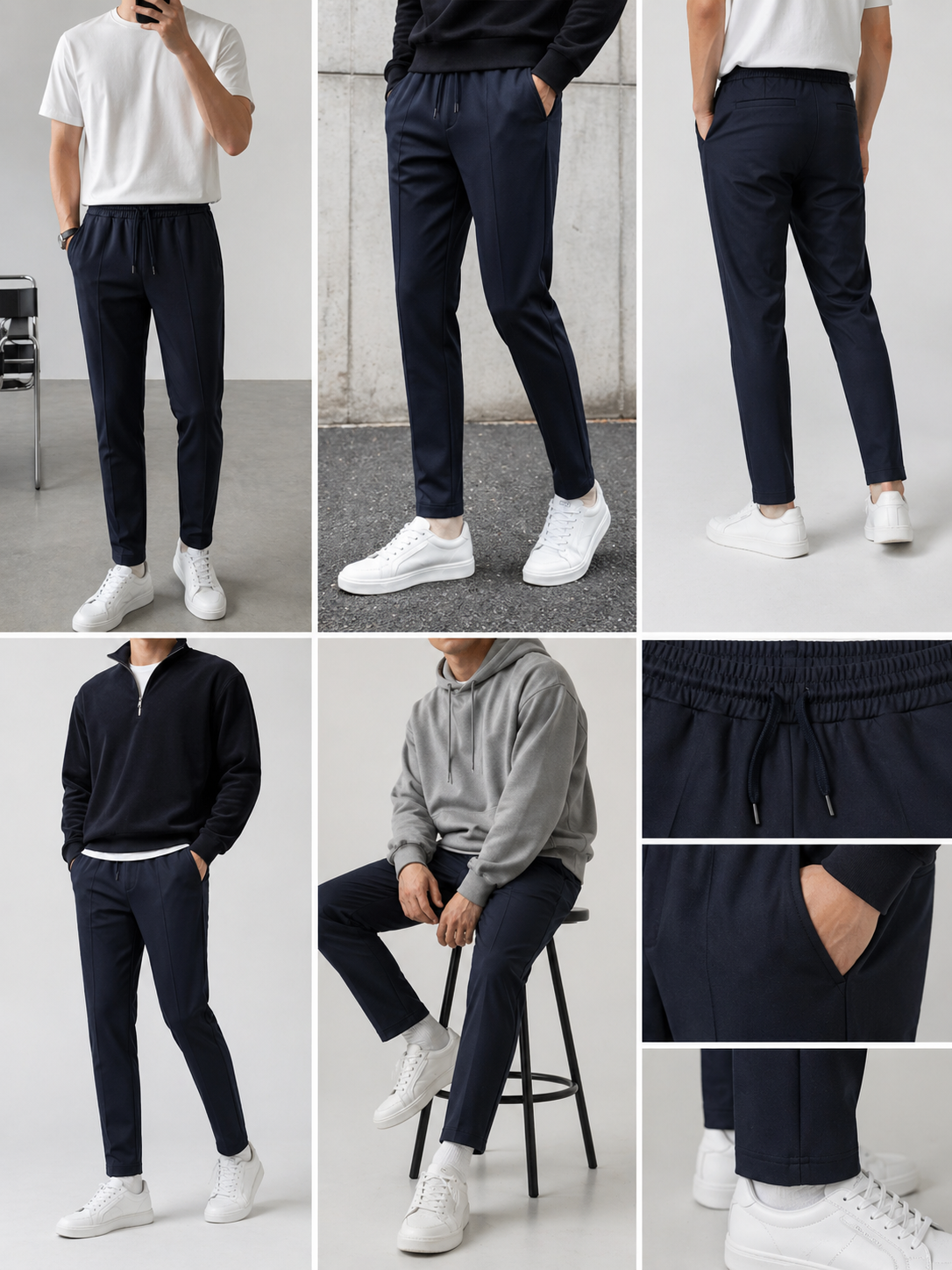 Relaxed Straight Baggy Loose Bottom Trouser in Black - Image 2